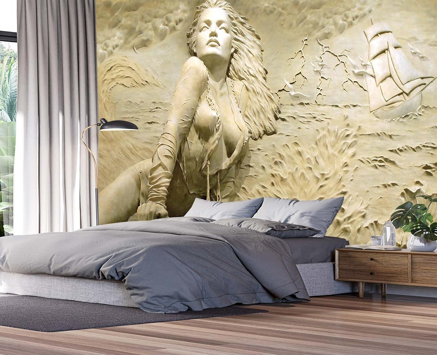 Cliouar-Wall Mural Wallpaper for Bedroom Living Room Wallpaper Decoration Flowers and Birds Wallpaper 158"x110"(Not Self-Adhesive)