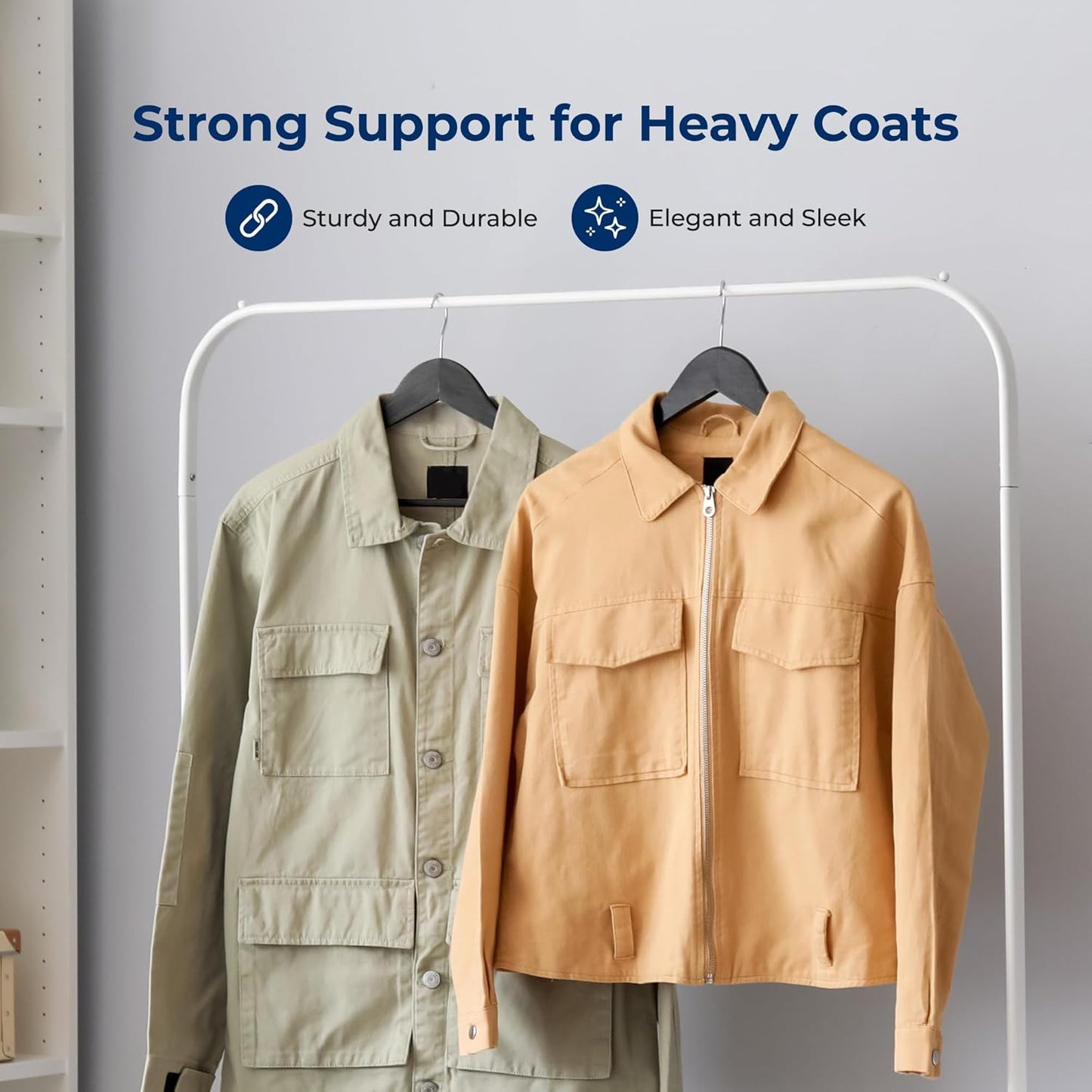 SereneLife 30 Pack Wooden Coat Hangers – Durable Suit Hangers with 360° Swivel Hook & Notches – Slim Design for Shirts, Jackets, Dresses, and More