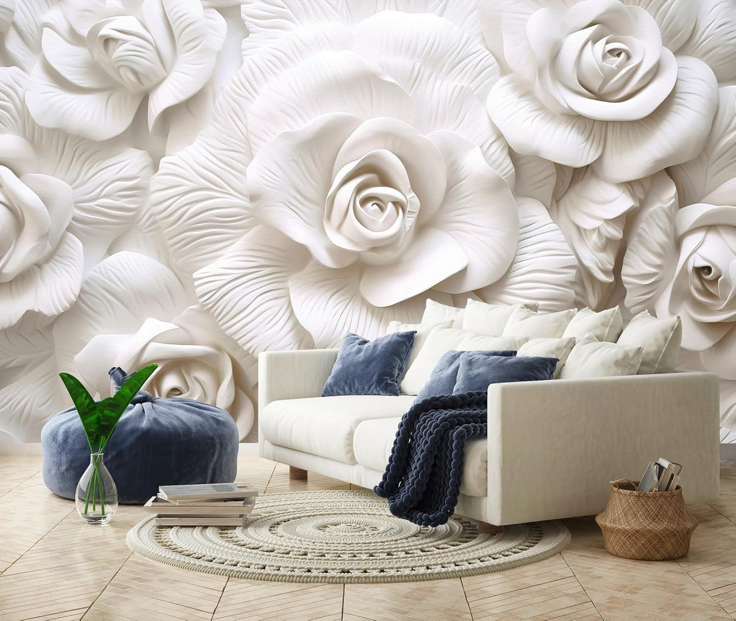 Vintage Beige Forest Woodland Mural Wallpaper for Bedroom Living Room (Not Peel n' Stick)
