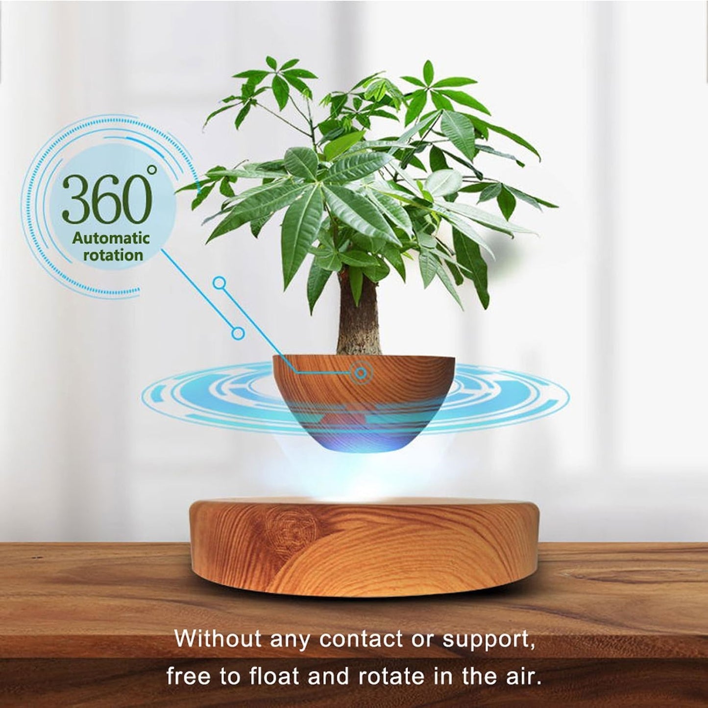 Planting Flower pots,Levitating Plant Pot,Magnetic levitation,Floating Plant Pot,Floating Plant,Hanging Flower pots,Suspendded Flowerpot,Hanging planters for Indoor Plants