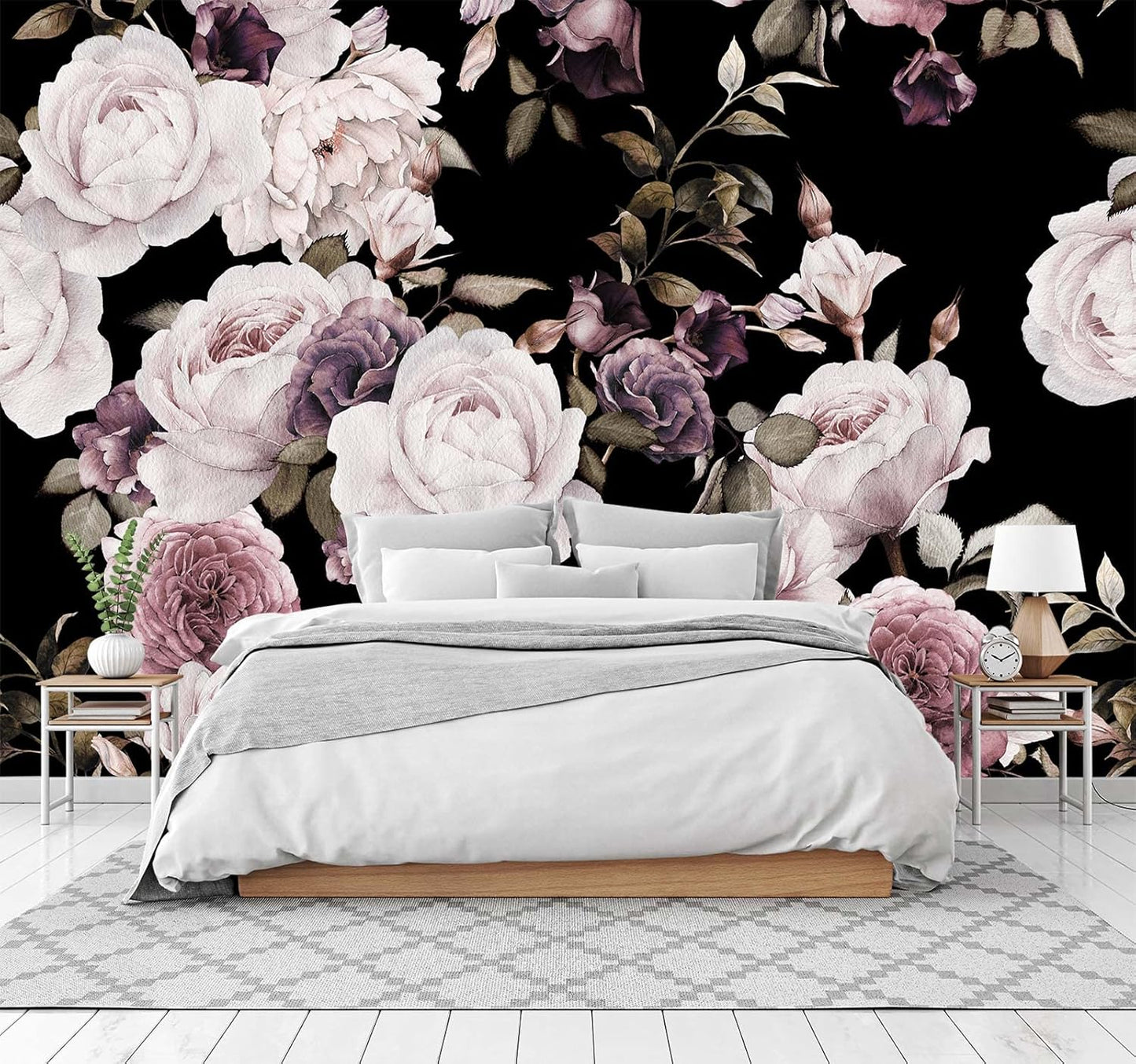 Cliouar-Wall Mural Wallpaper for Bedroom Living Room Wallpaper Decoration Flowers and Birds Wallpaper 158"x110"(Not Self-Adhesive)