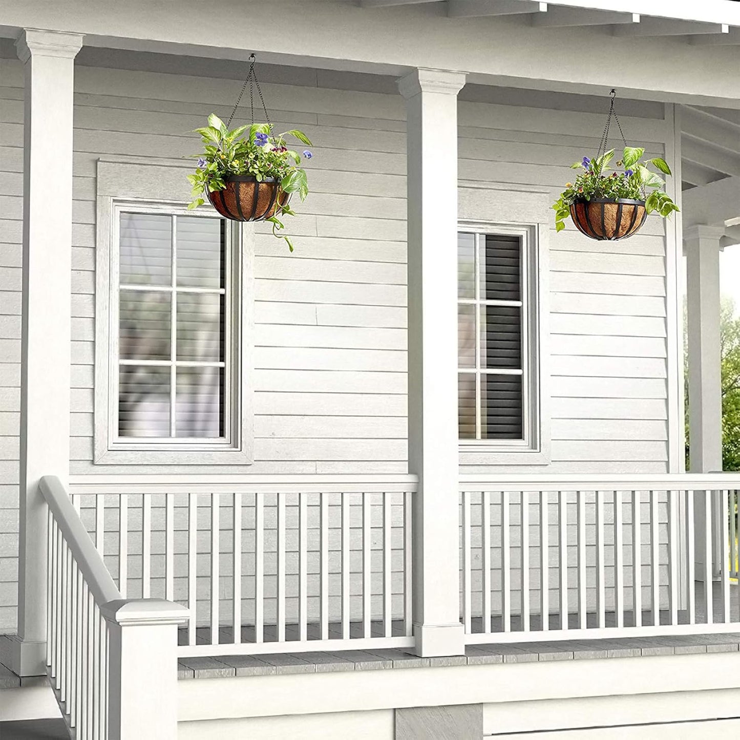 Arcadia Garden Products CB65 Round Hanging Planter Basket with Coco Liner 24 Inch