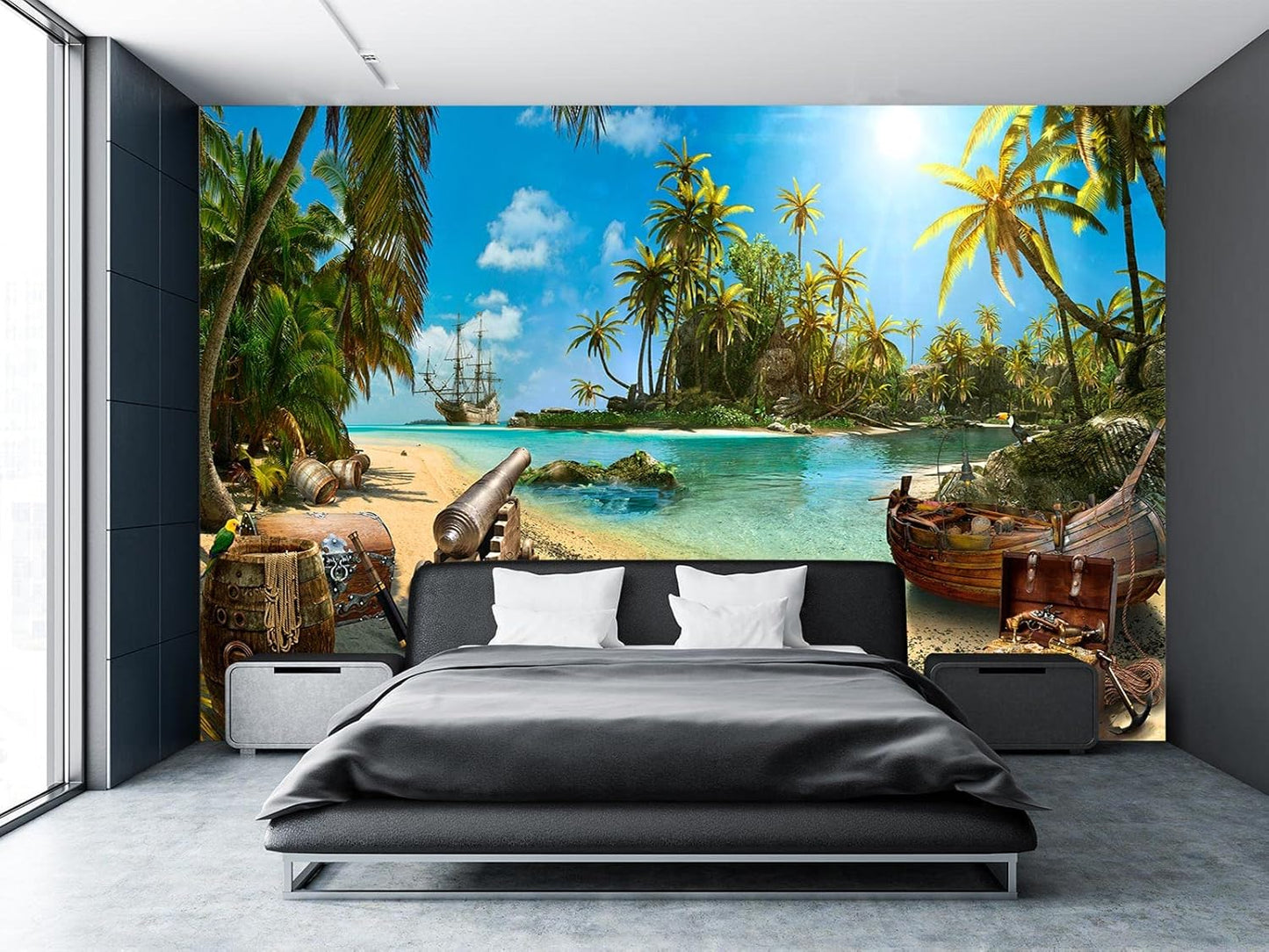 Cliouar-Wall Mural Wallpaper for Bedroom Living Room Wallpaper Decoration Flowers and Birds Wallpaper 158"x110"(Not Self-Adhesive)