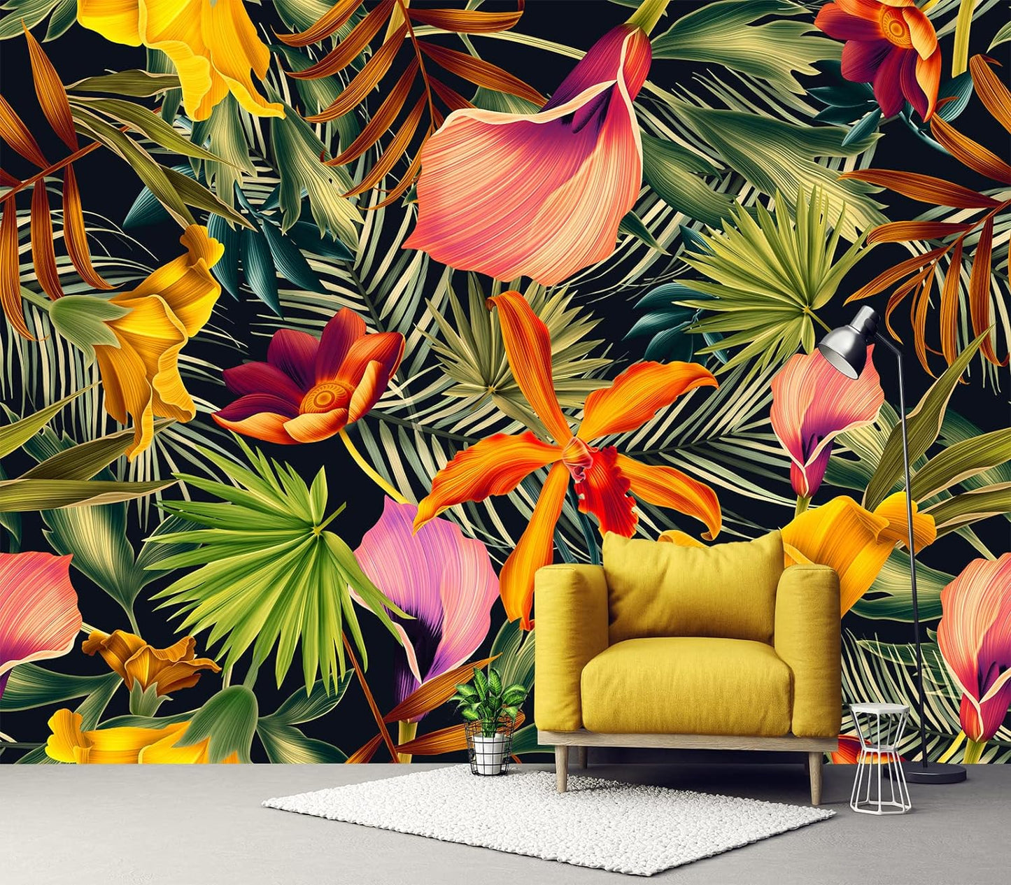 Cliouar-Wall Mural Wallpaper for Bedroom Living Room Wallpaper Decoration Flowers and Birds Wallpaper 158"x110"(Not Self-Adhesive)