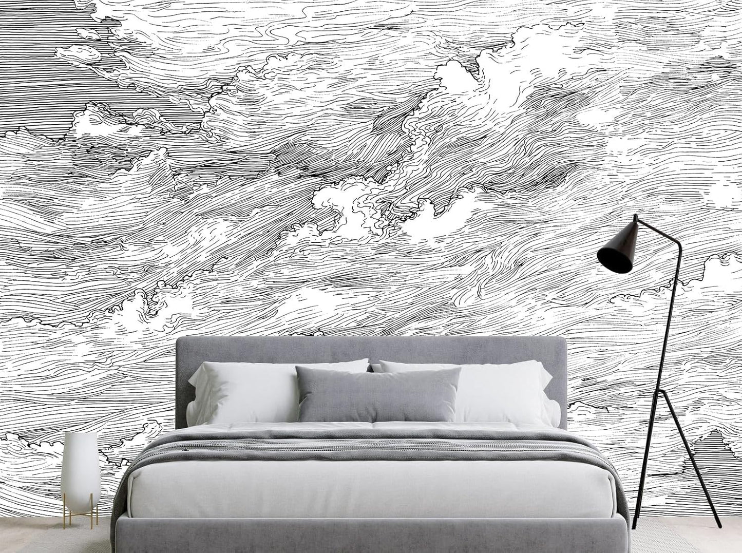 Vintage Beige Forest Woodland Mural Wallpaper for Bedroom Living Room (Not Peel n' Stick)