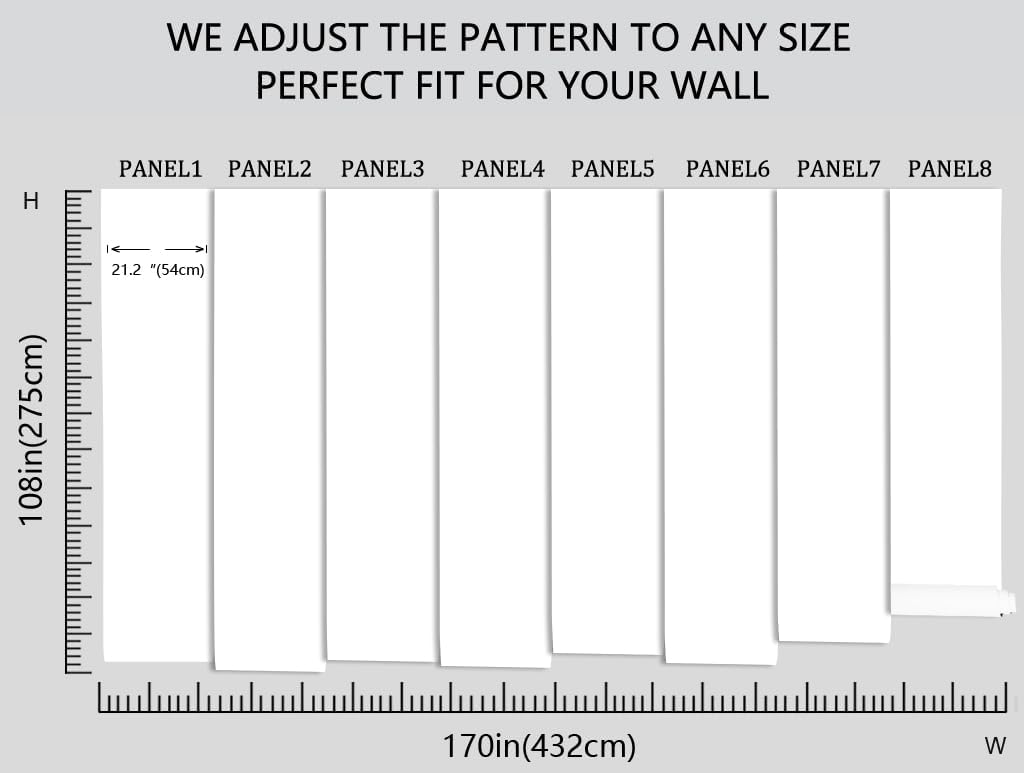 Hazy Forest Wall Mural, Abstract Nature Landscape Wallpaper, Background Wall Decoration Patterns（Non-self-Adhesive）