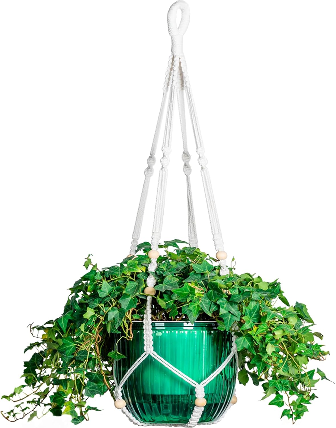 Melphoe 1 Pack Self Watering Hanging Planters Indoor Flower Pots, 8.3 Inch Outdoor Hanging Plant Pot Basket, Plant Hanger with 3Hooks Drainage Holes for Garden Home